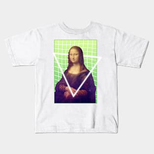 Mona Lisa Vaporwave Kids T-Shirt